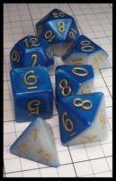 Dice : Dice - Dice Sets - Blue and White Swirl with Gold Numerals - Temu Apr 2024
